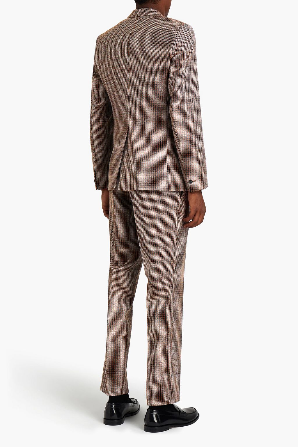 SANDRO Checked wool-jacquard suit jacket
