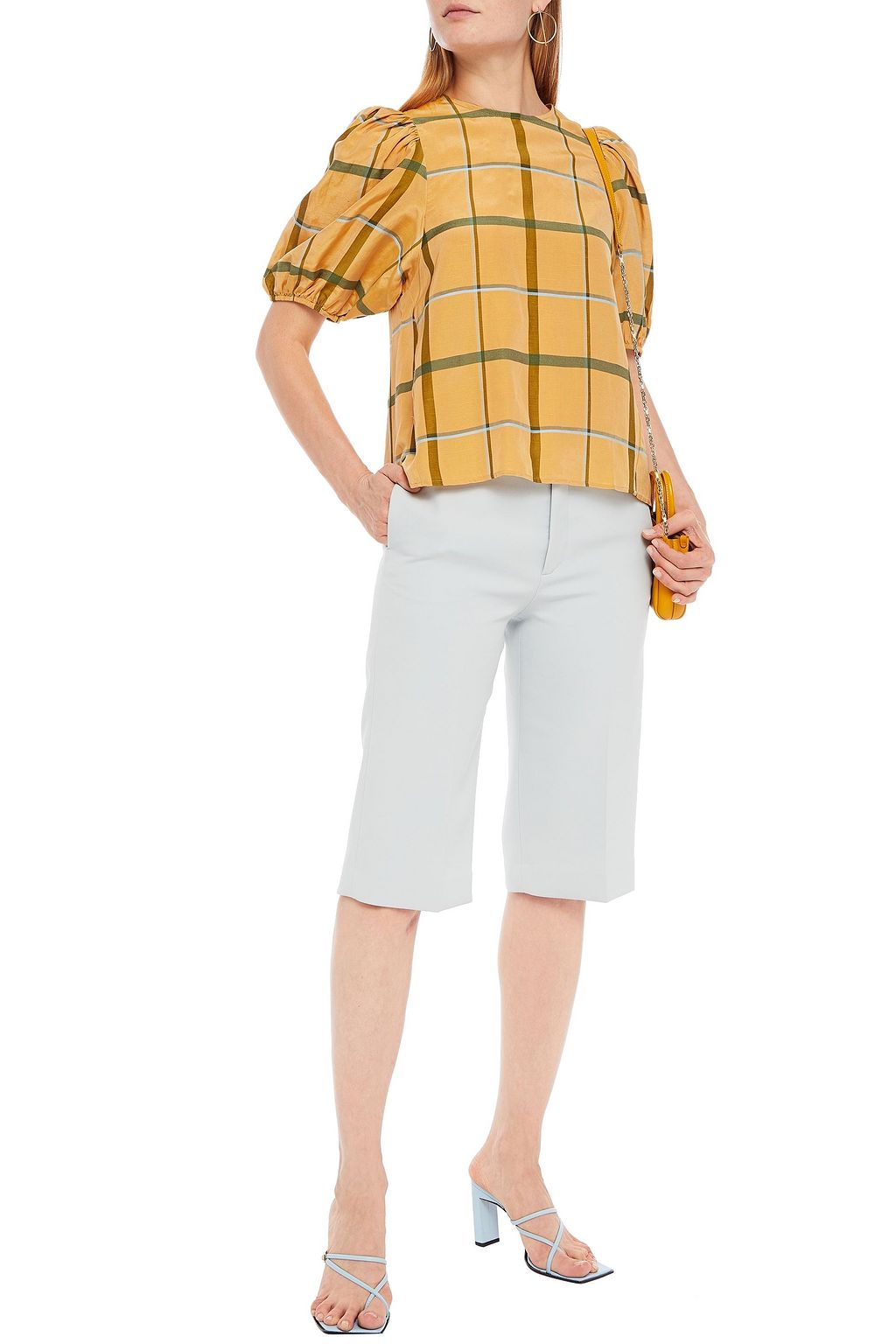 SAMSØE Φ SAMSØE Checked shantung blouse