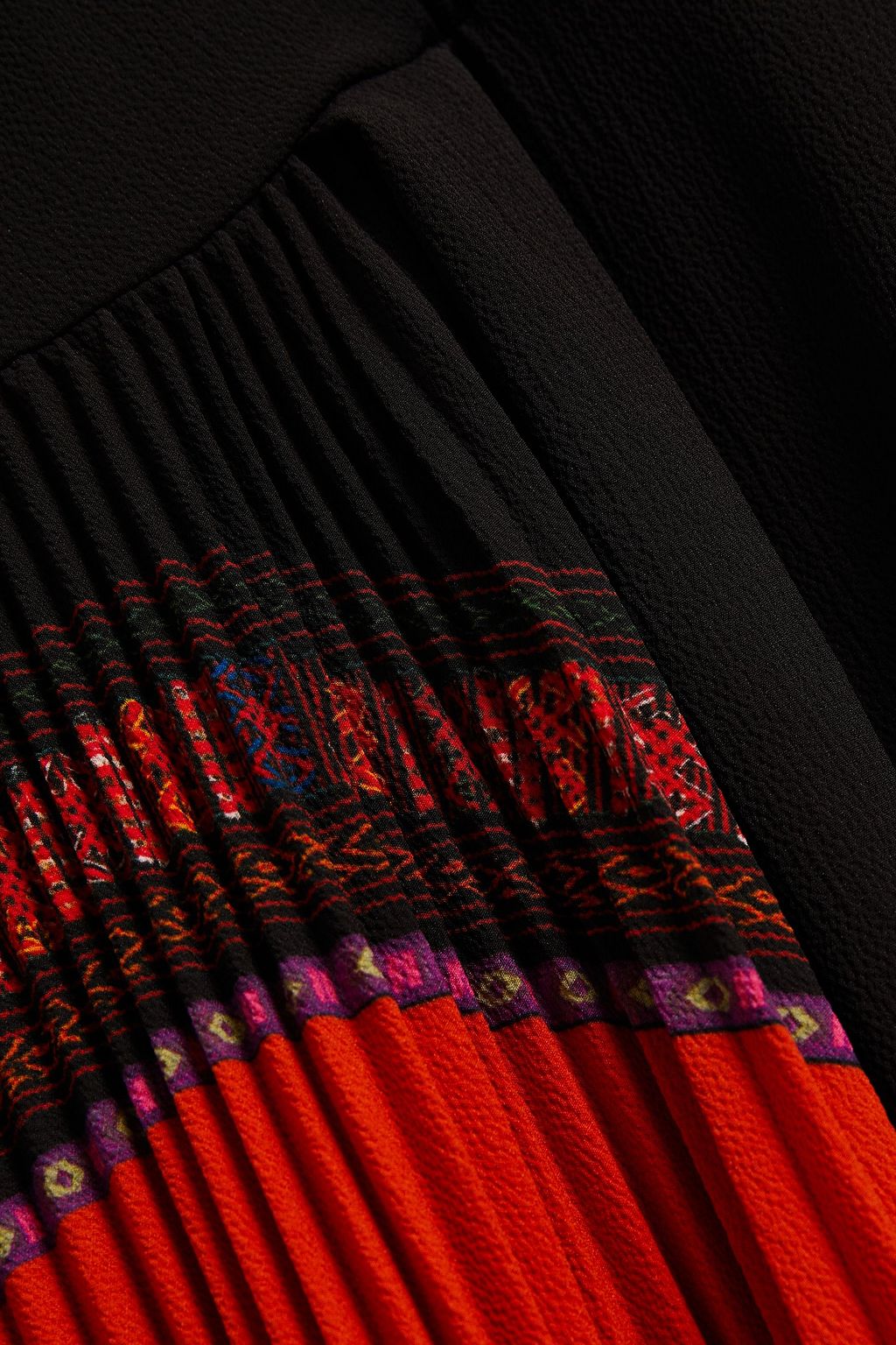 ETRO Wrap-effect pleated printed crepe maxi dress