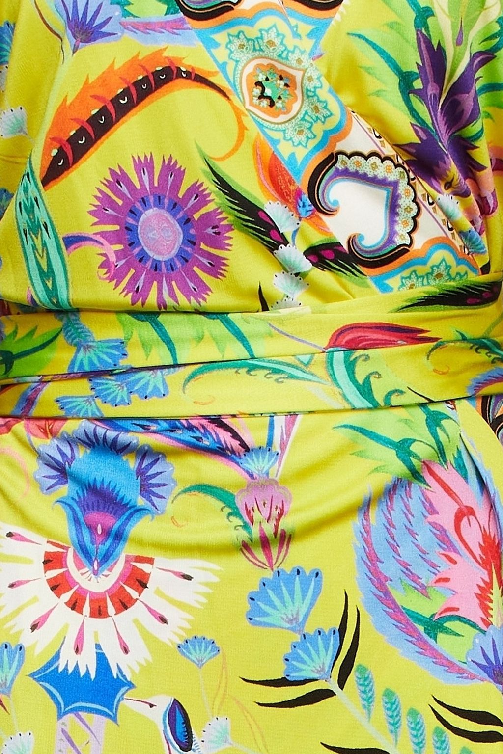 ETRO Floral-print silk-jersey midi wrap dress