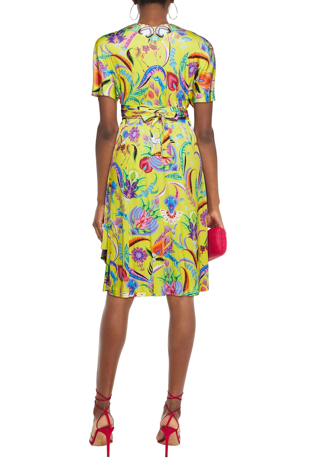 ETRO Floral-print silk-jersey midi wrap dress