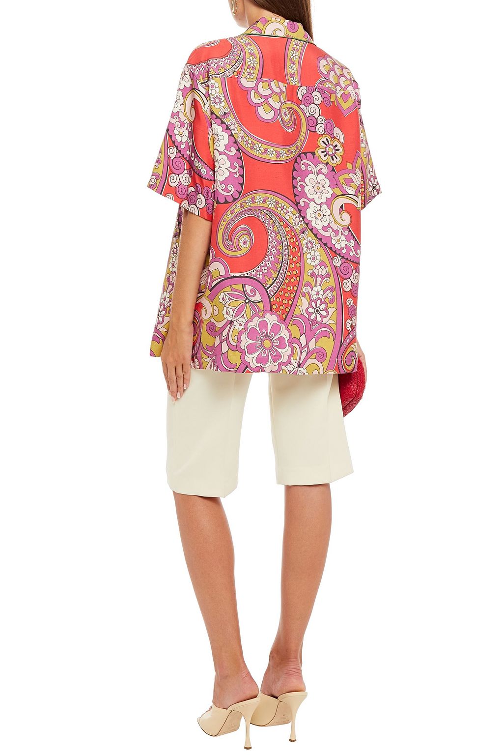 ETRO Printed silk-shantung shirt