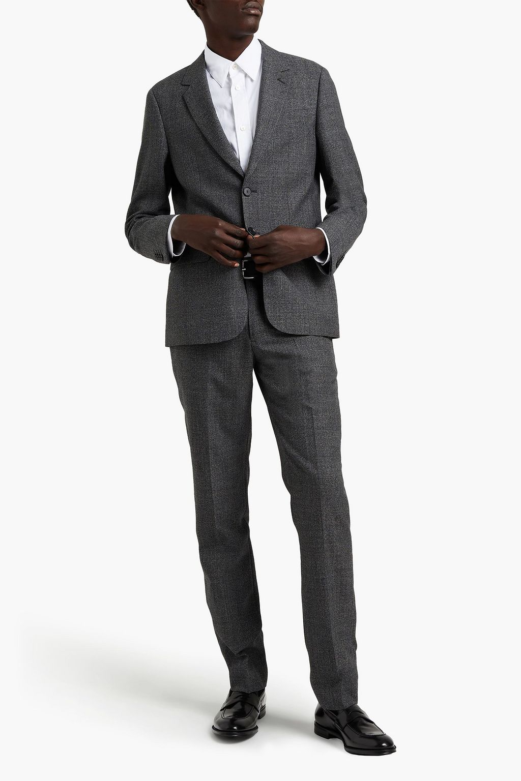 SANDRO Slim-fit mélange wool suit jacket