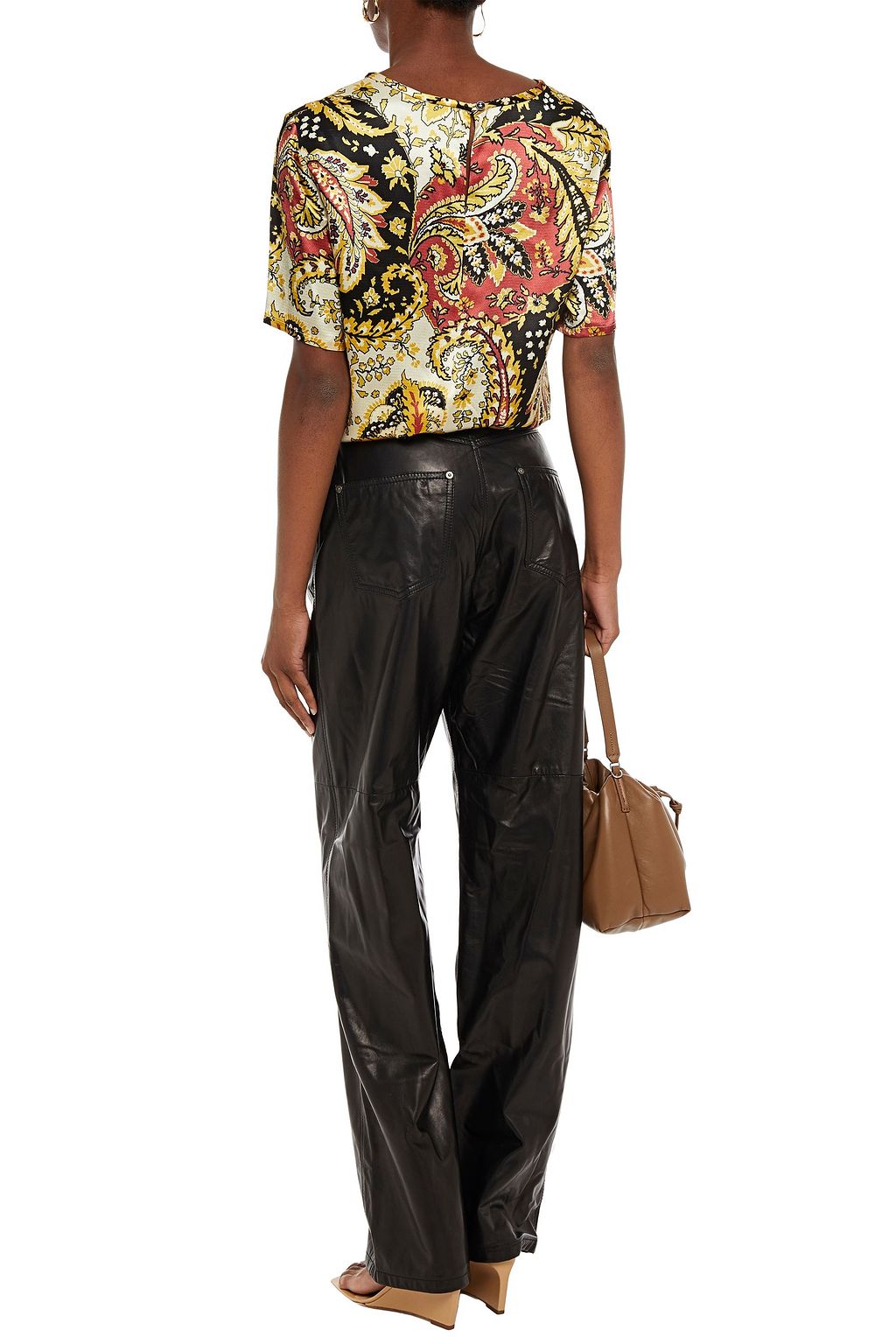 ETRO Printed satin-crepe top