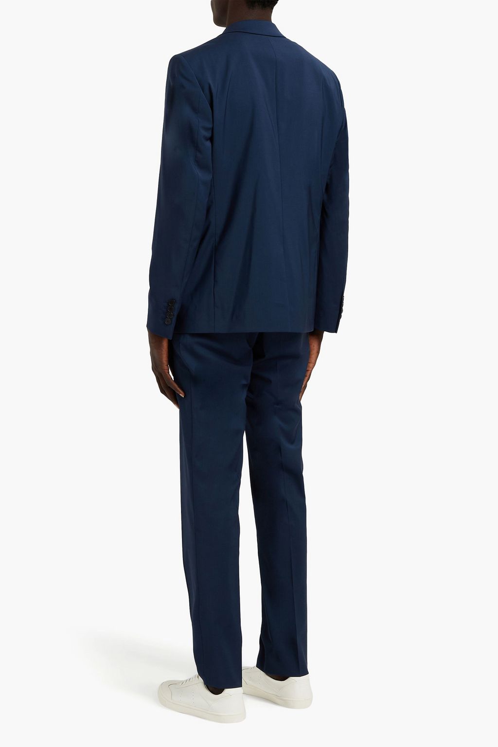 SANDRO Wool-blend crepe suit jacket