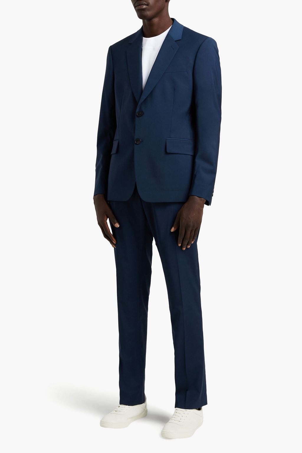 SANDRO Wool-blend crepe suit jacket