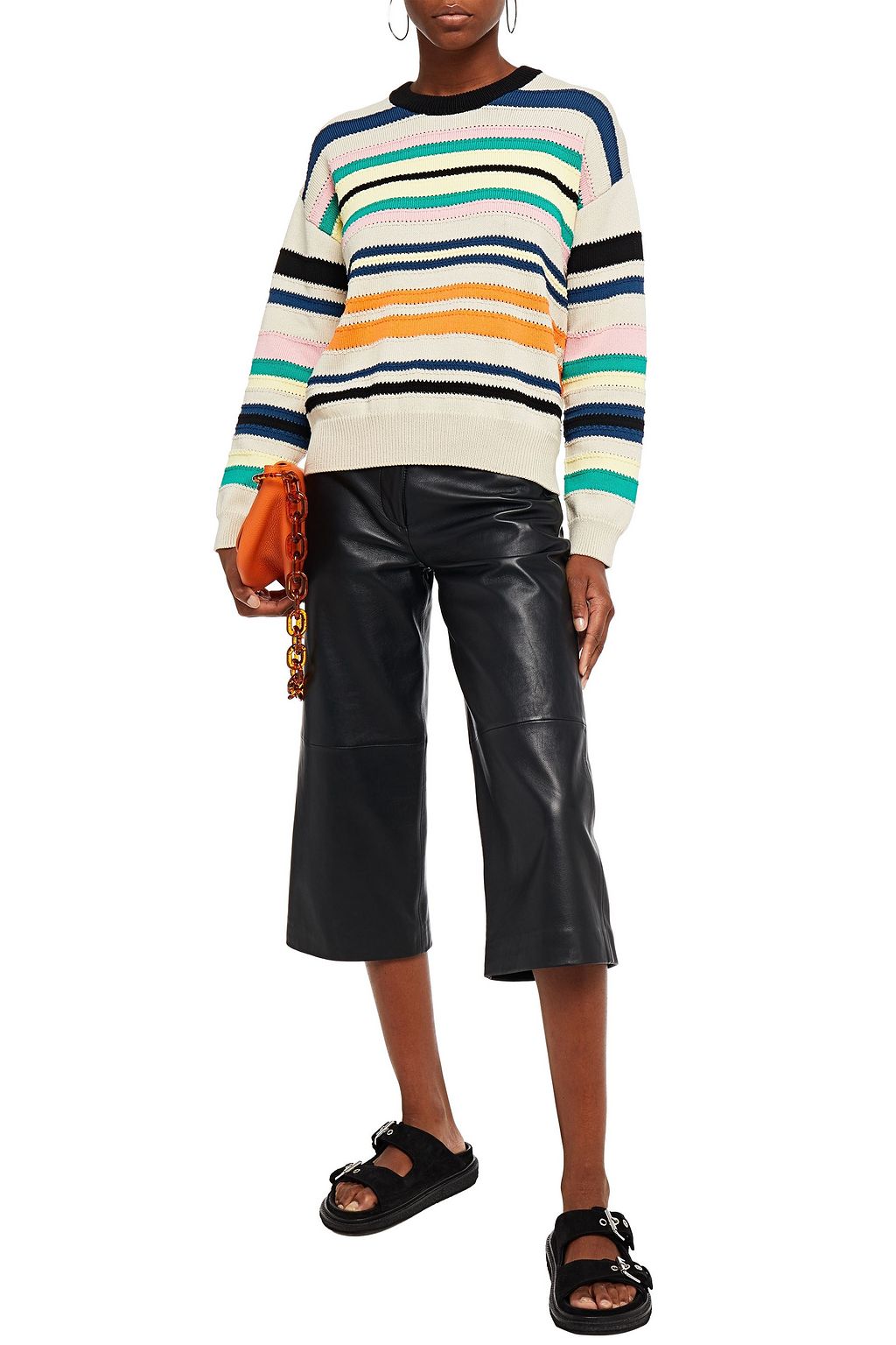KENZO Striped cotton-blend sweater