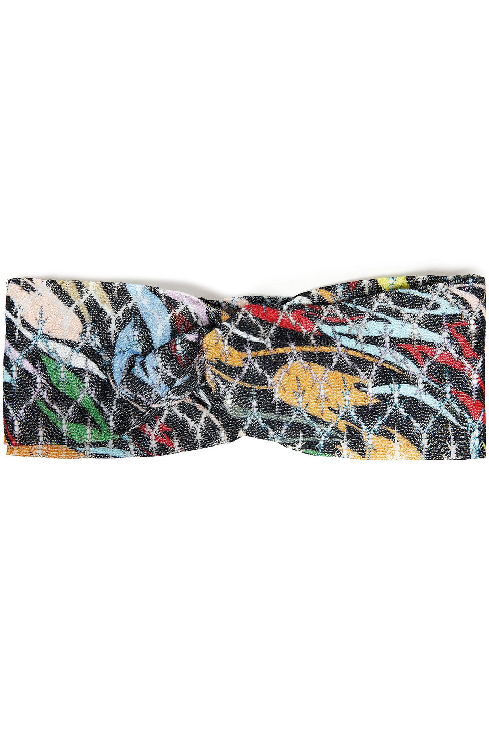 Missoni Twisted Crochet-knit Headband In Multicolor