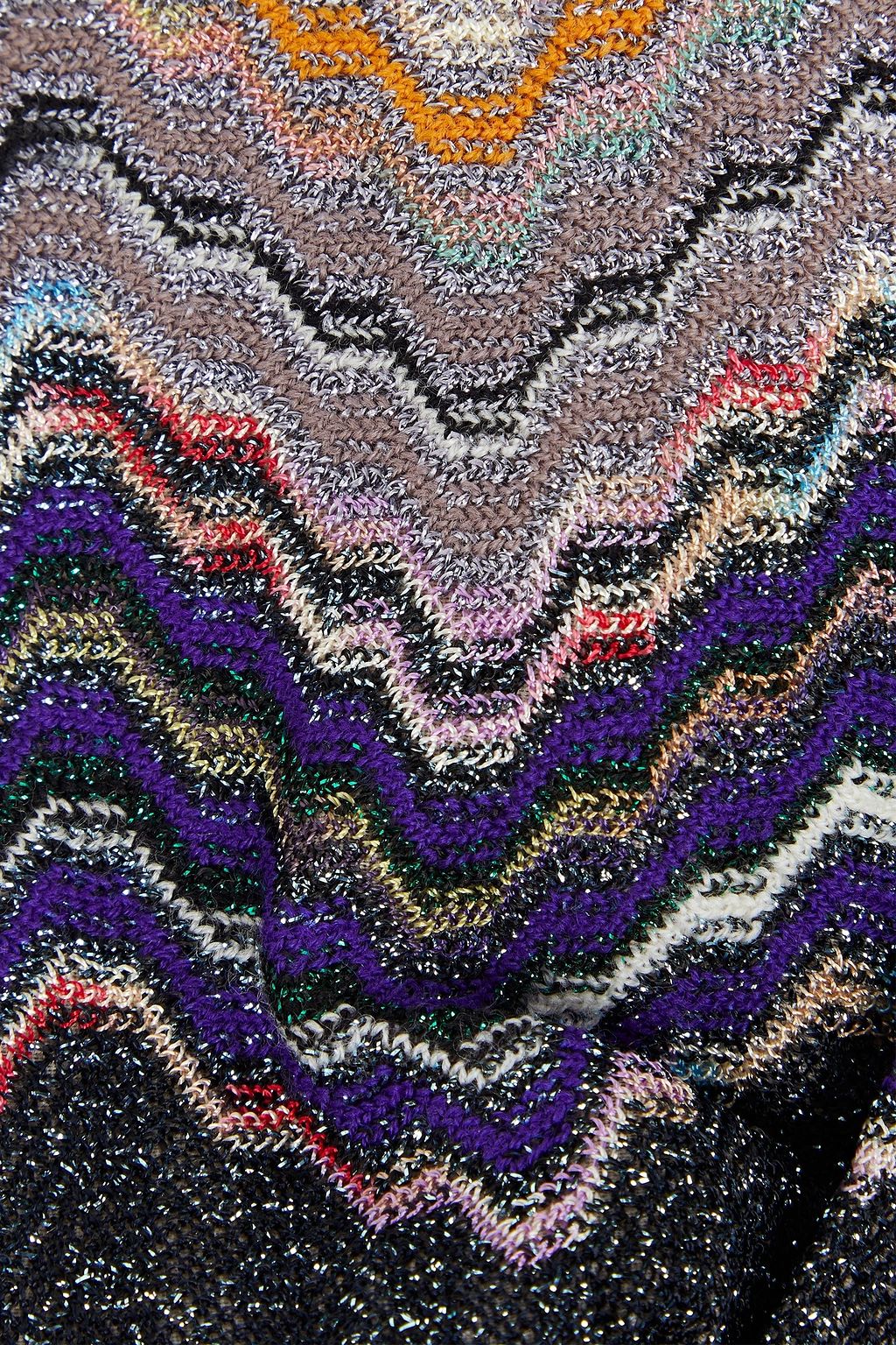 MISSONI Twisted metallic crochet-knit headband