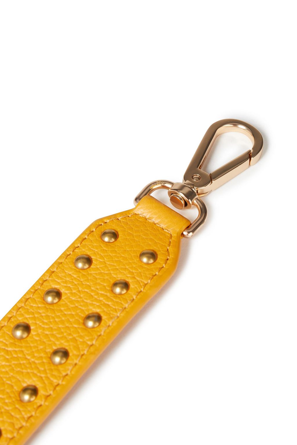 SEE BY CHLOÉ Studded pebbled-leather keychain