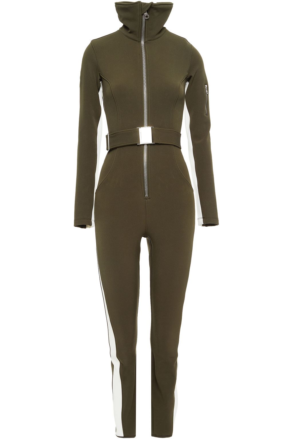 Cordova belted striped stretch ski suit 
