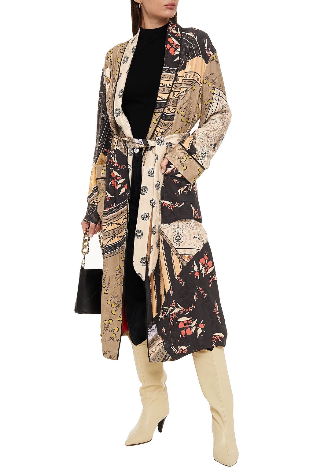 ETRO Patchwork-effect printed jacquard coat