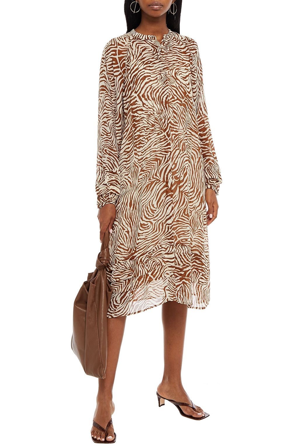 SAMSØE Φ SAMSØE Floral-print georgette midi dress