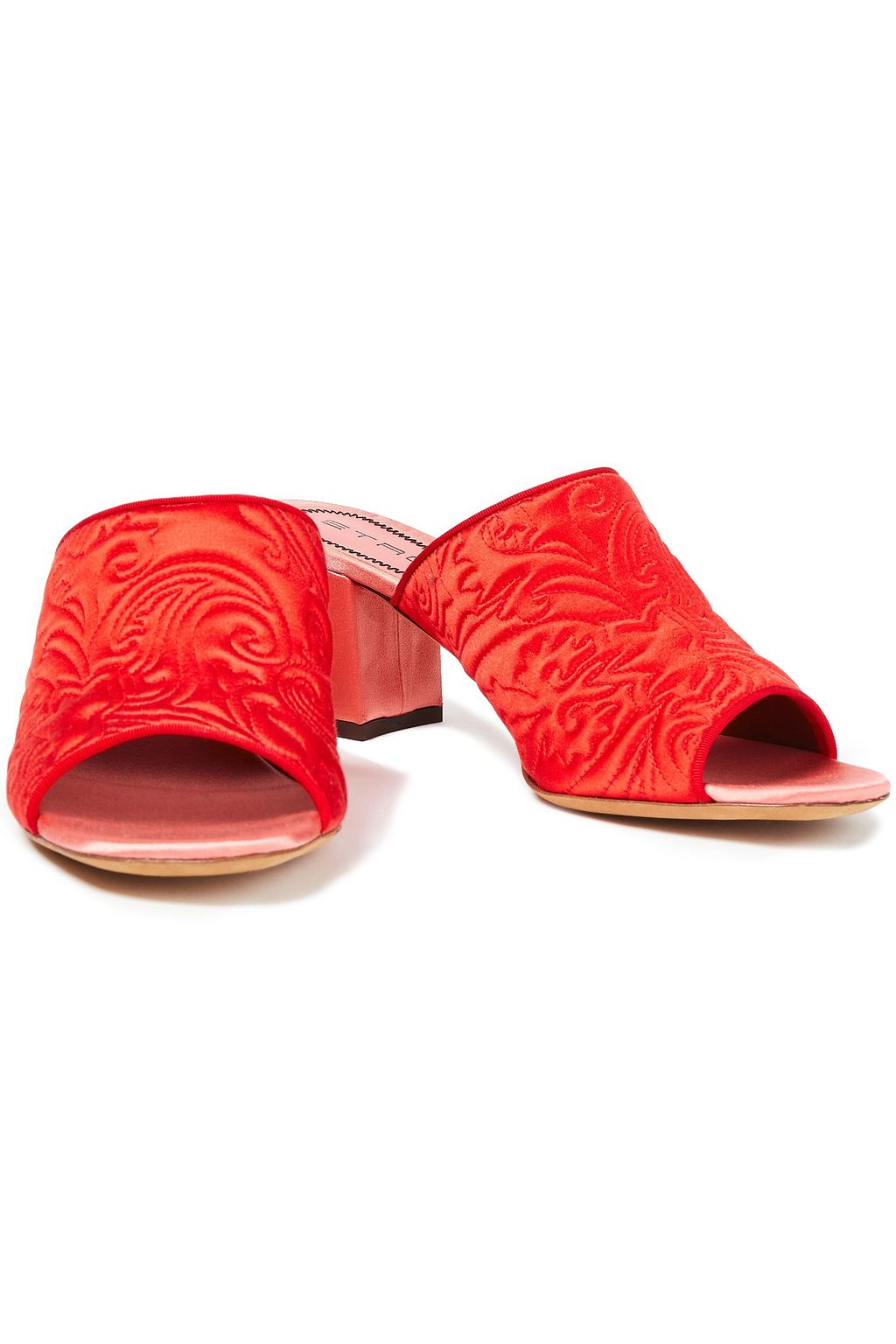 ETRO Quilted satin mules