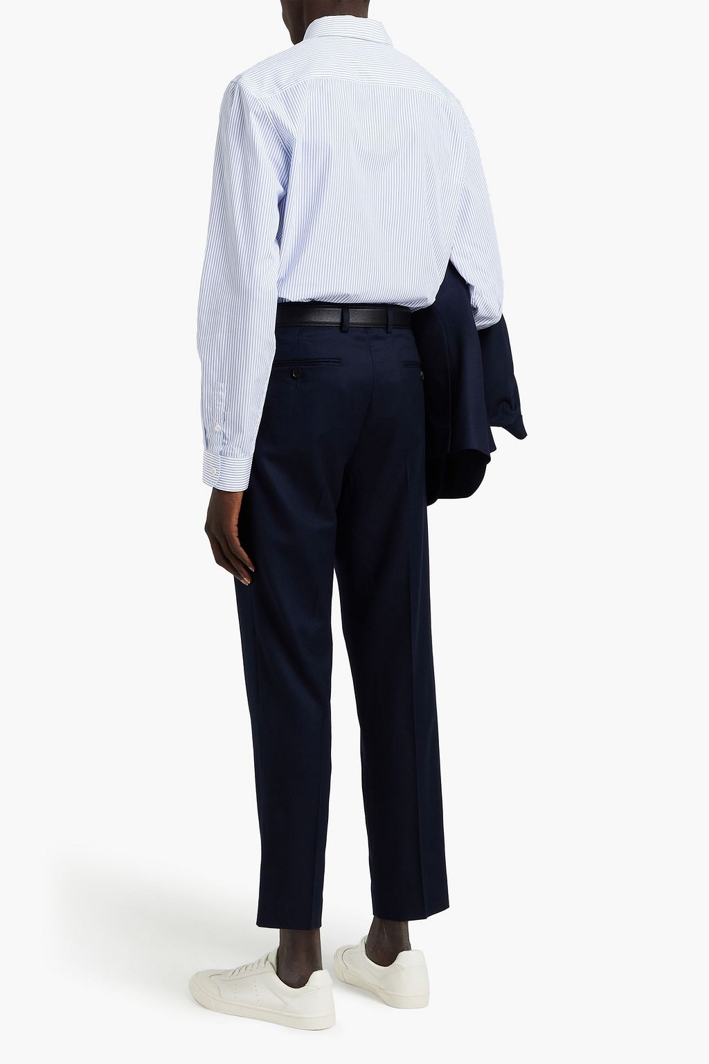 SANDRO Wool-twill pants