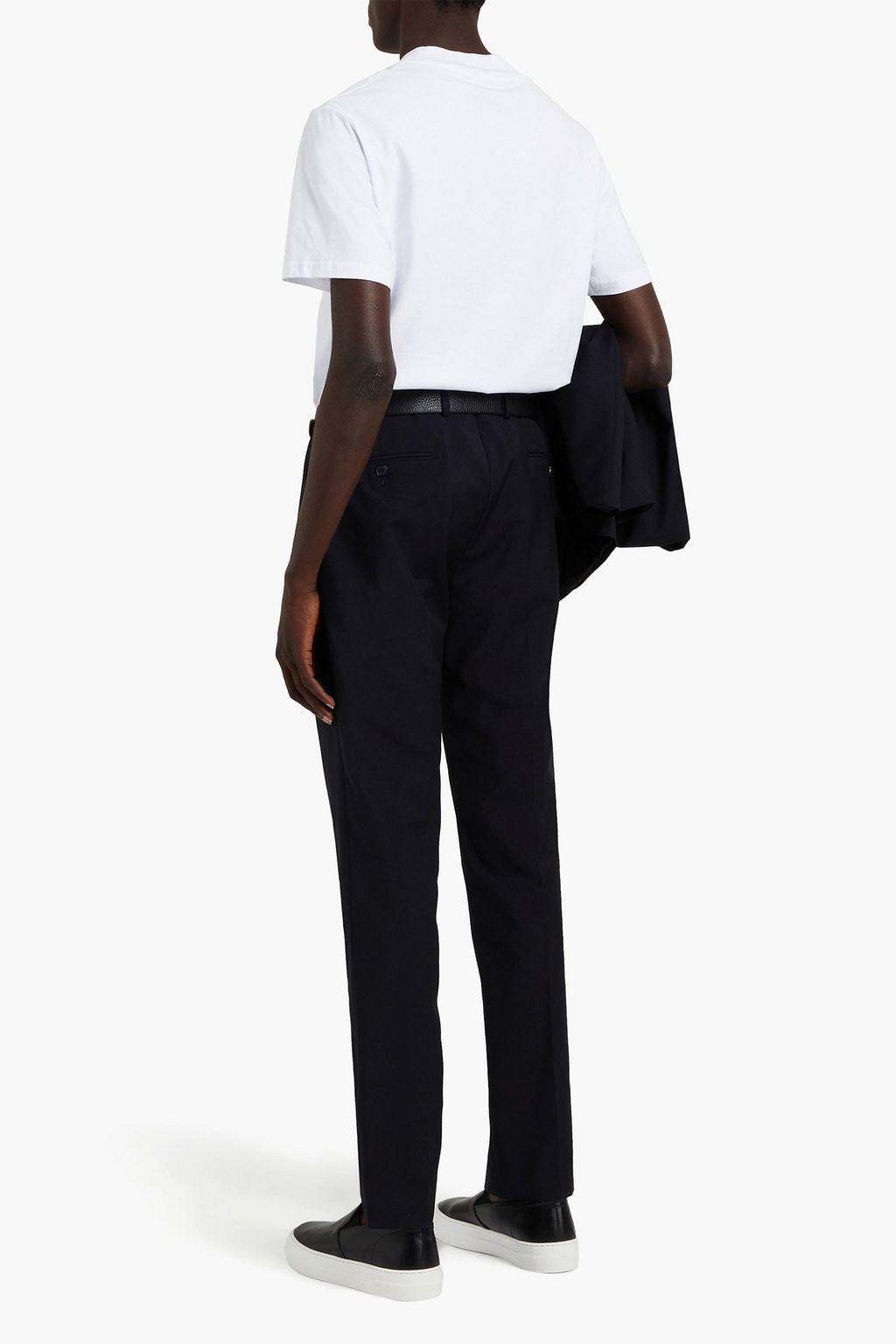 SANDRO Slim-fit wool and mohair-blend suit pants
