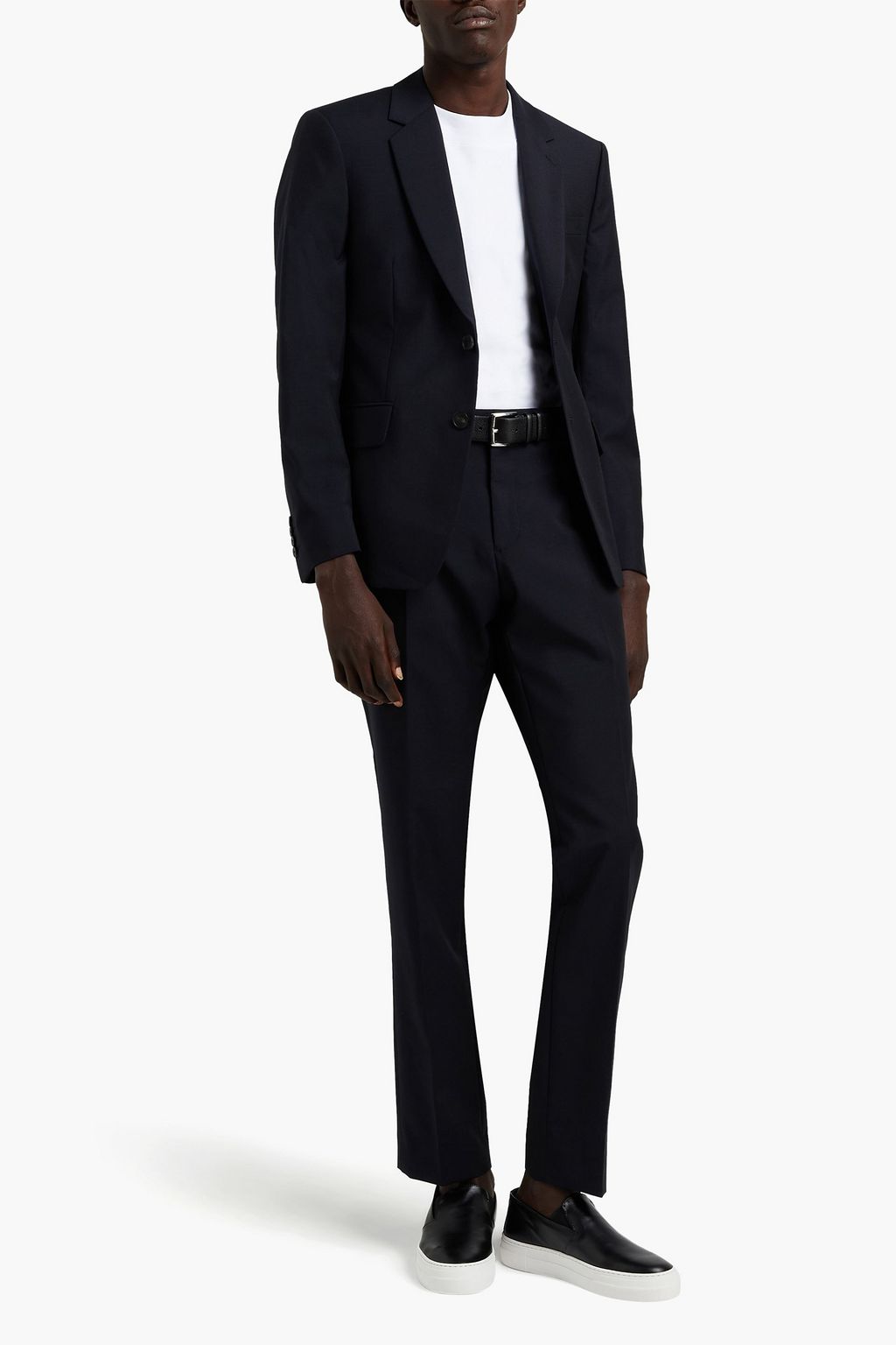 SANDRO Slim-fit wool and mohair-blend suit pants