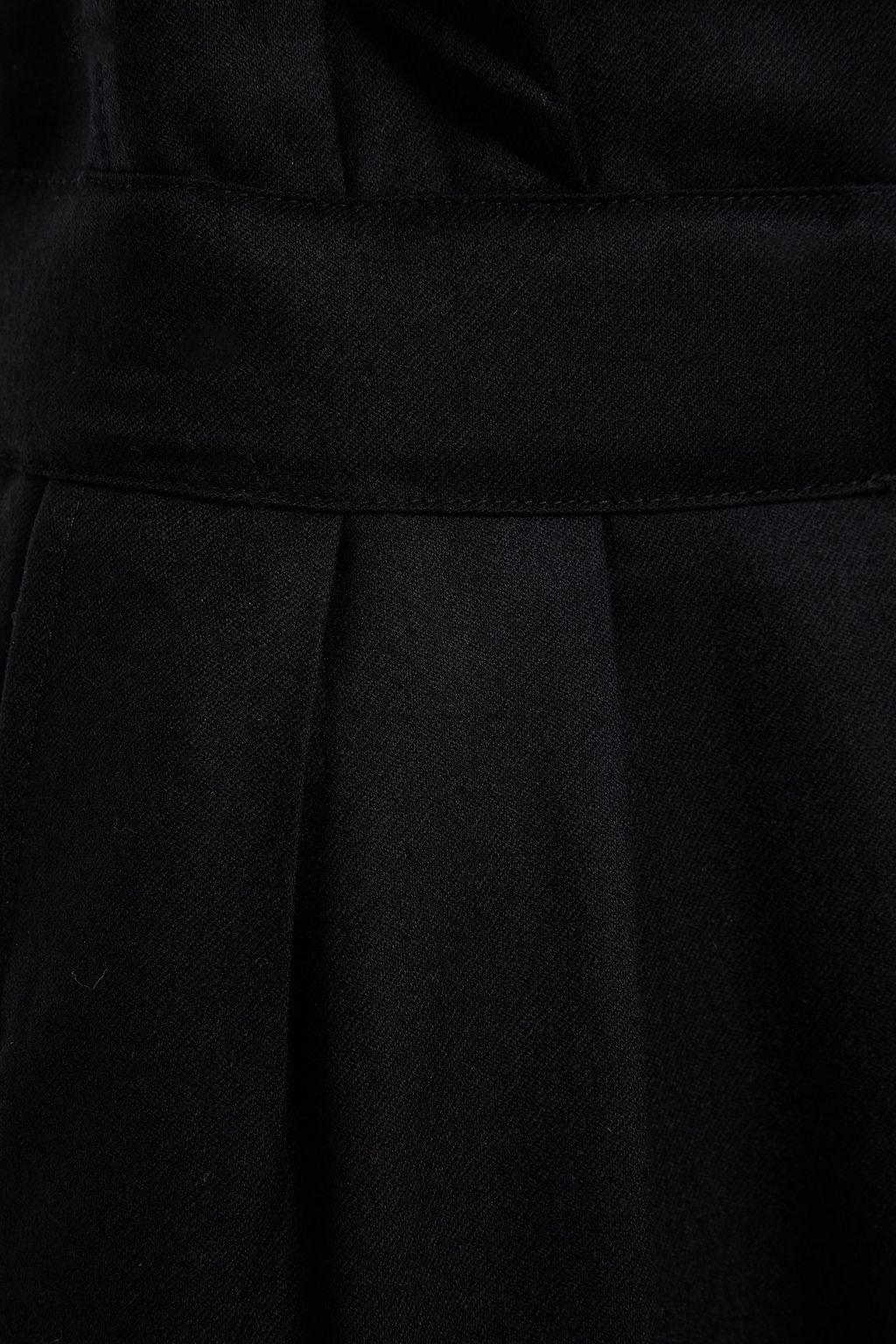 KENZO Pleated belted wool-tweed culottes