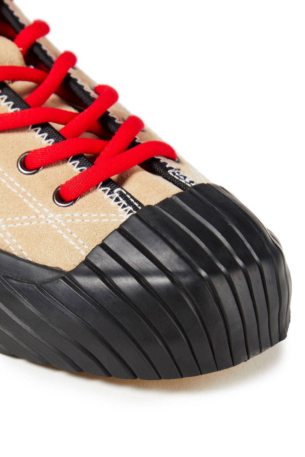 KENZO Appliquéd suede and rubber sneakers