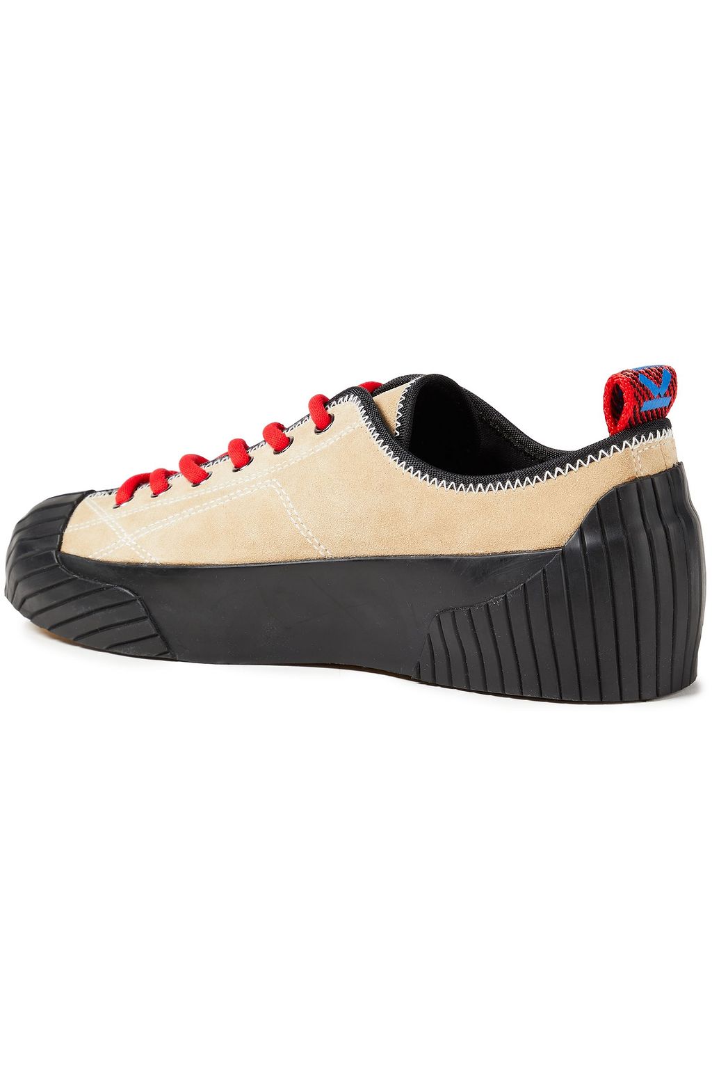 KENZO Appliquéd suede and rubber sneakers