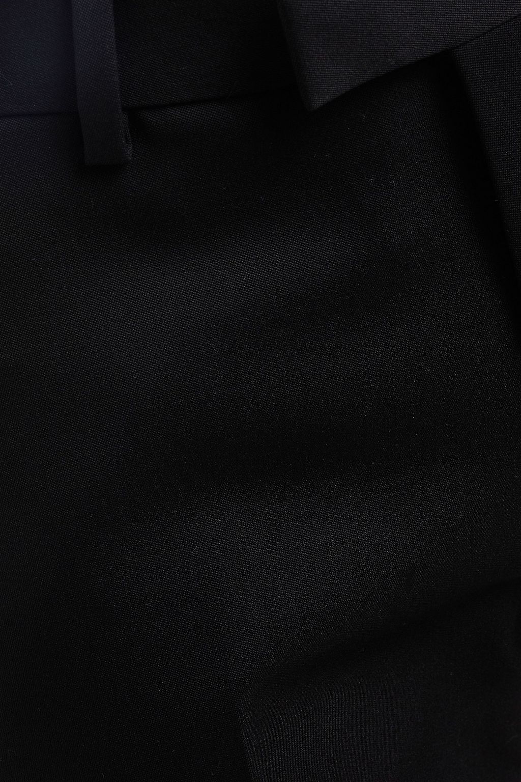 SANDRO Slim-fit satin-trimmed wool-blend piqué tuxedo pants