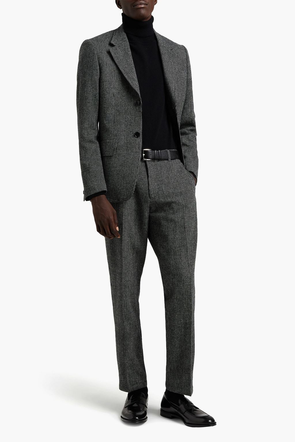 SANDRO Slim-fit cropped wool suit pants