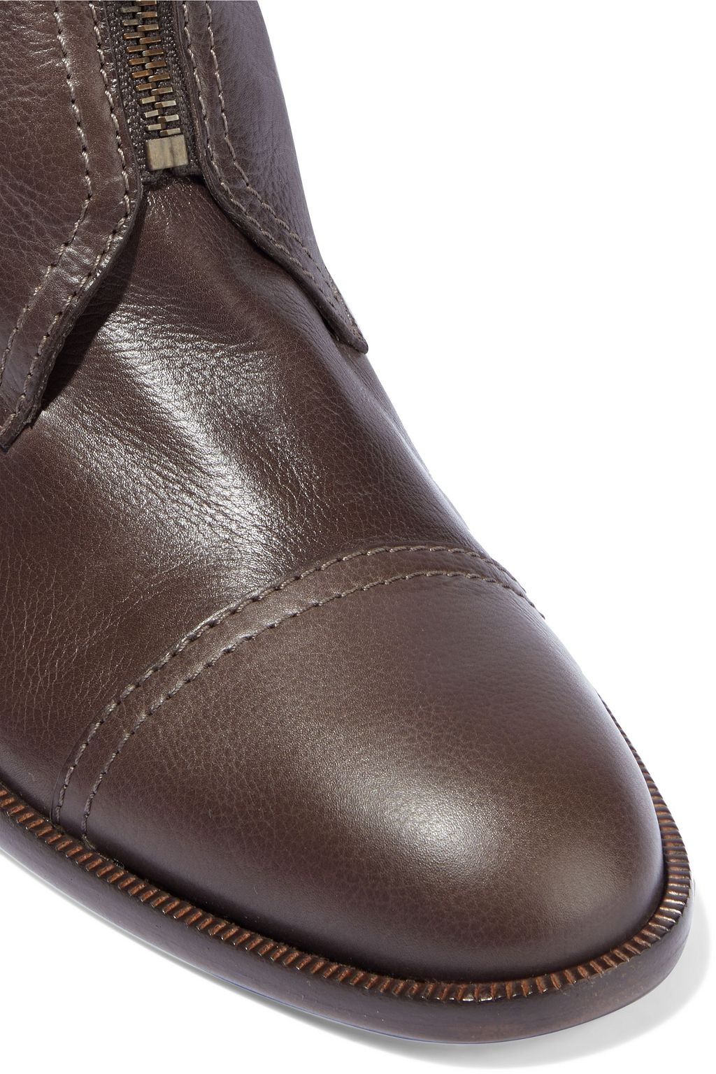 ETRO Buckled pebbled-leather knee boots