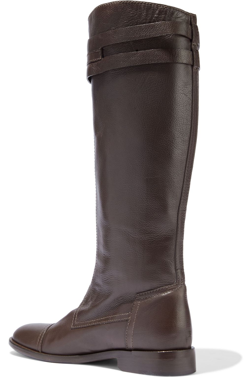 ETRO Buckled pebbled-leather knee boots