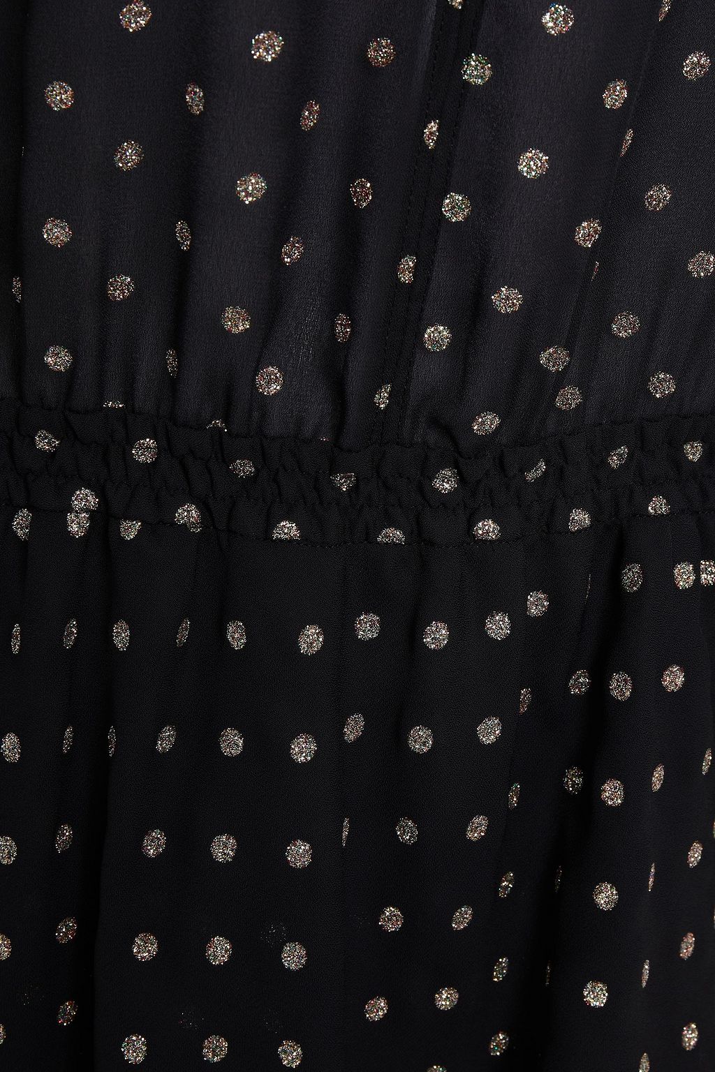 MSGM Glittered tiered chiffon mini dress
