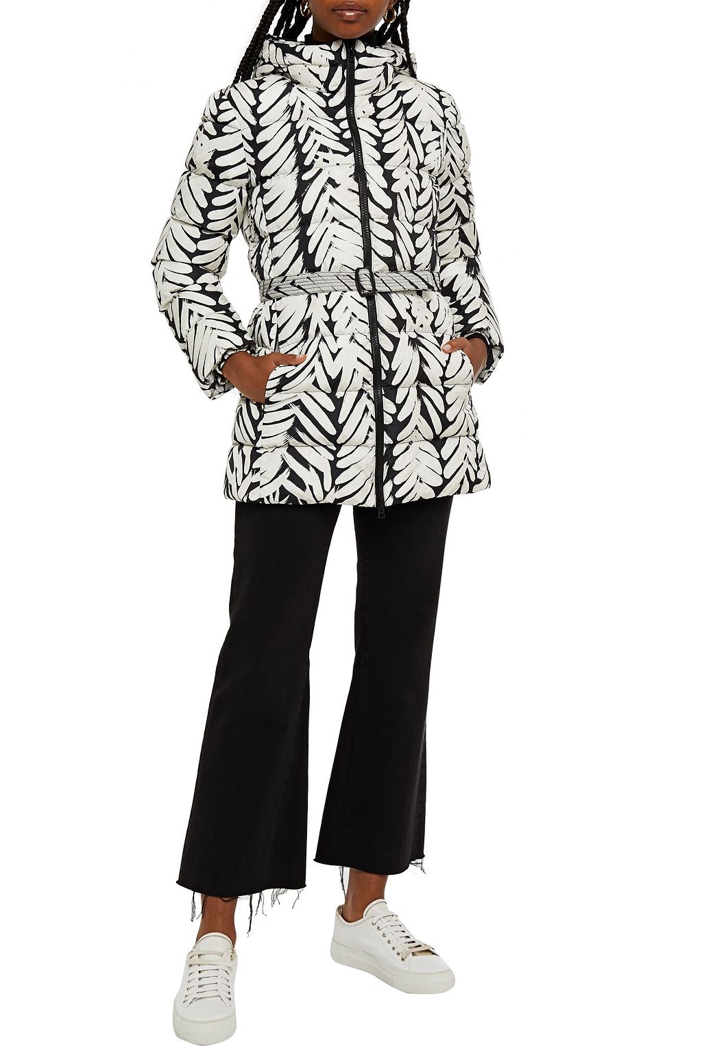 MISSONI Quilted printed shell hooded coat