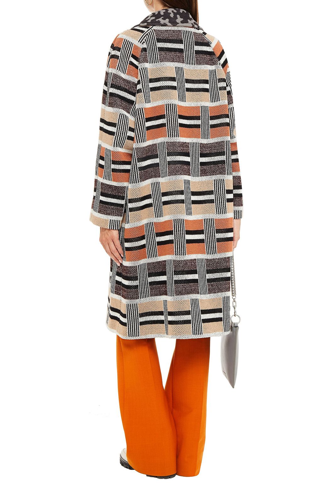 MISSONI Double-breasted crochet-knit coat
