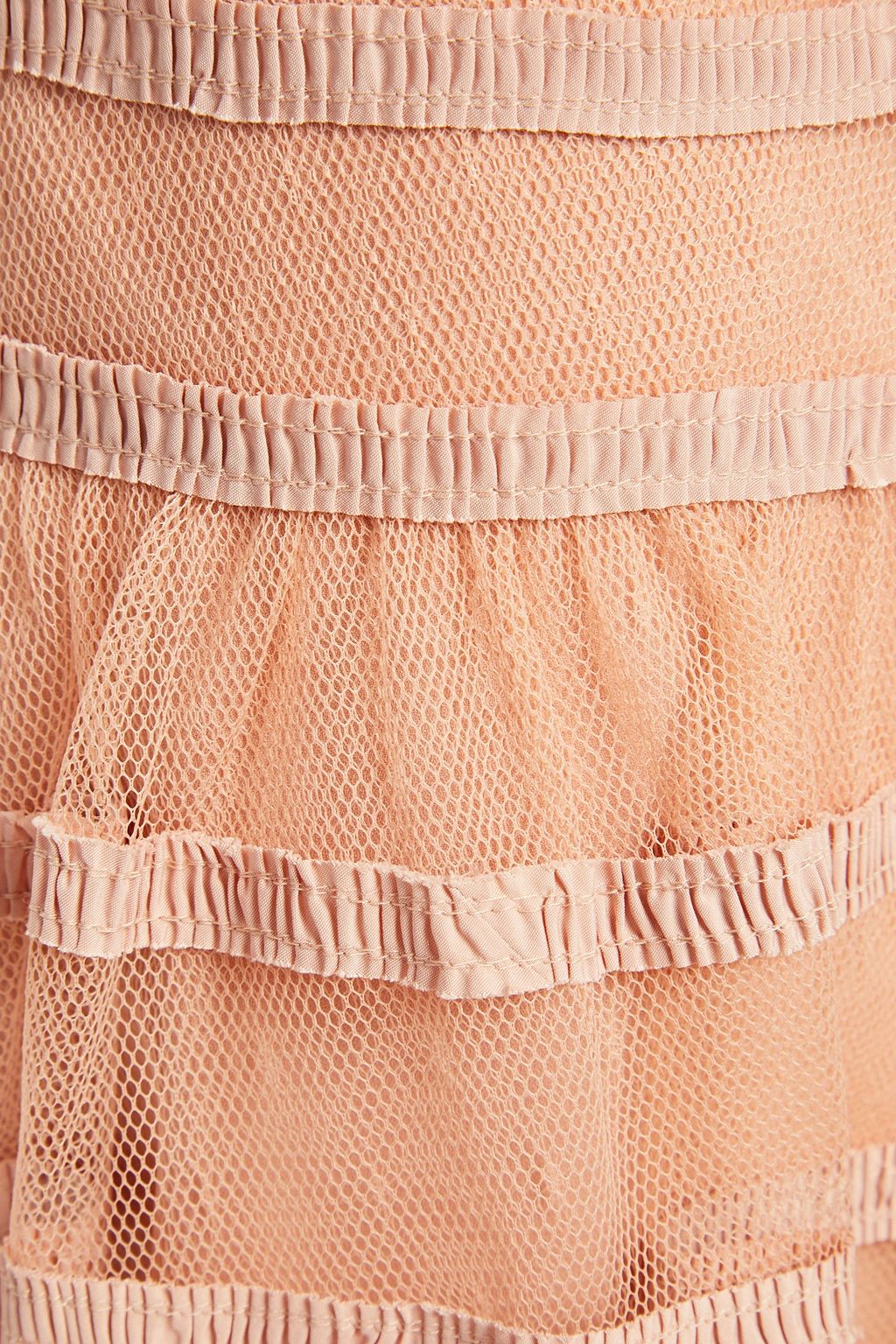 REDVALENTINO Tiered point d'esprit mini skirt
