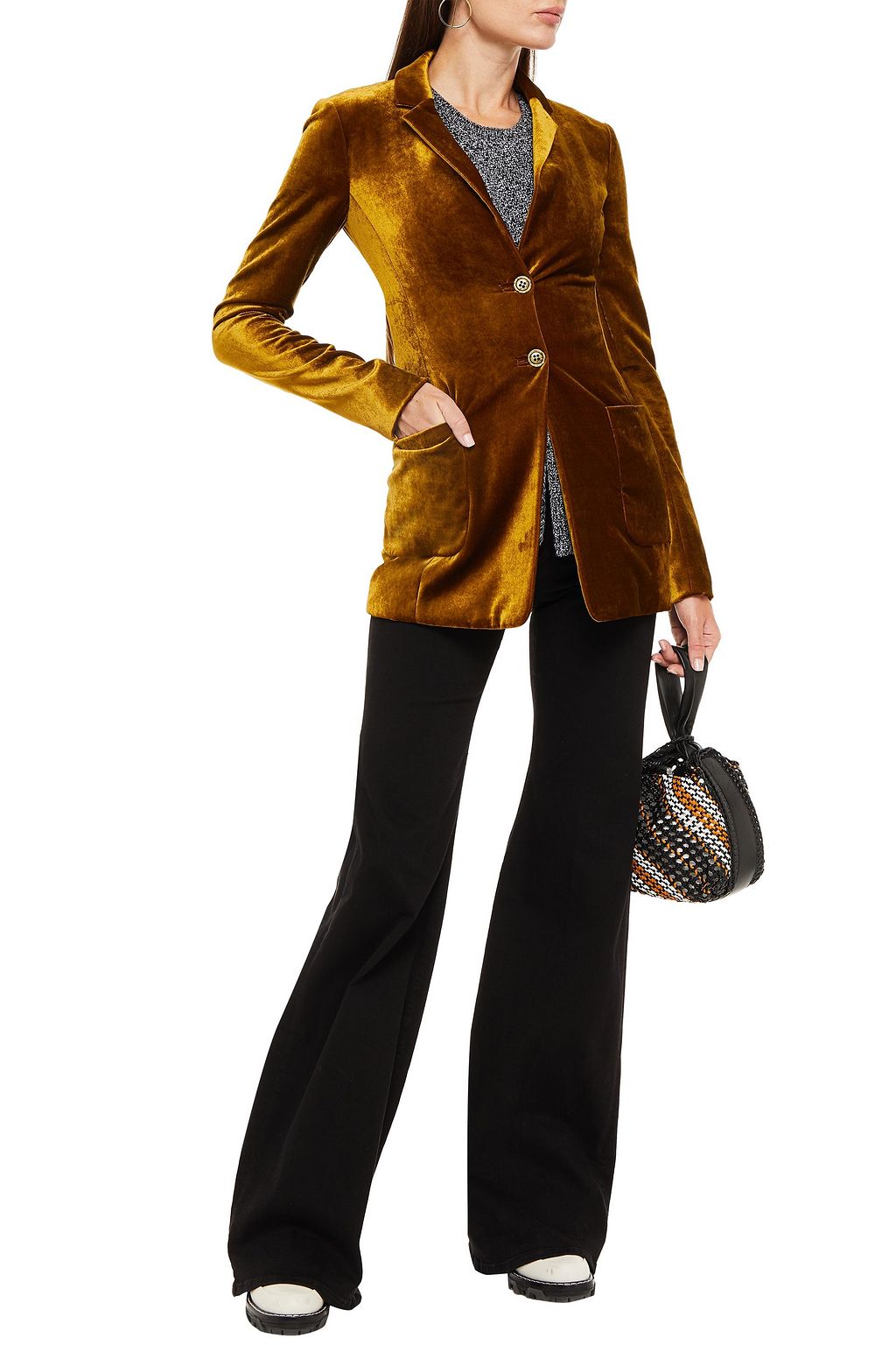 MISSONI Crushed-velvet blazer