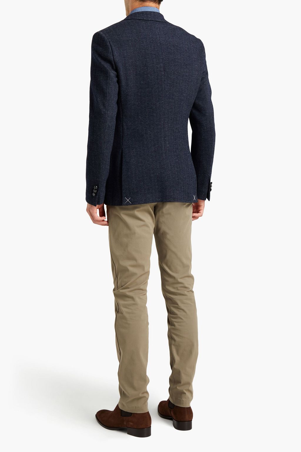 ETRO Slim-fit cotton-blend herringbone blazer