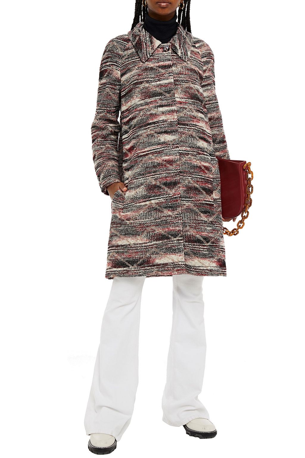 MISSONI Mélange wool-bouclé coat