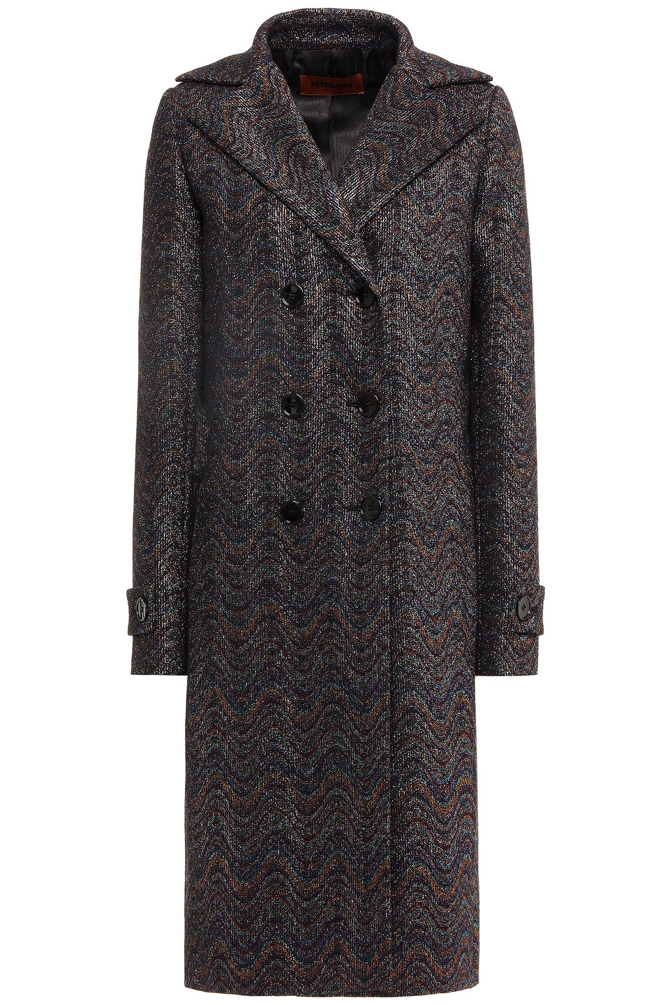 Missoni Woman Double-breasted Metallic Crochet-knit Coat Multicolor Size 40
