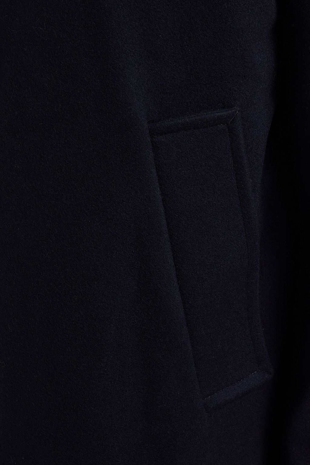 SANDRO Brushed wool-blend felt hooded parka