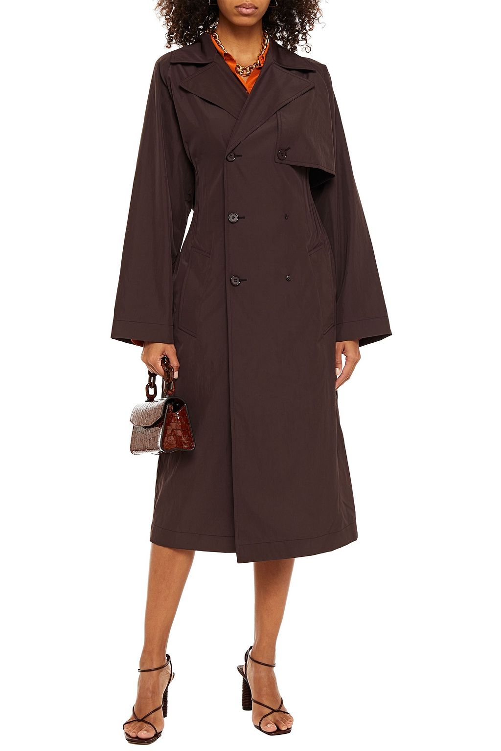 BOTTEGA VENETA Pintucked shell trench coat