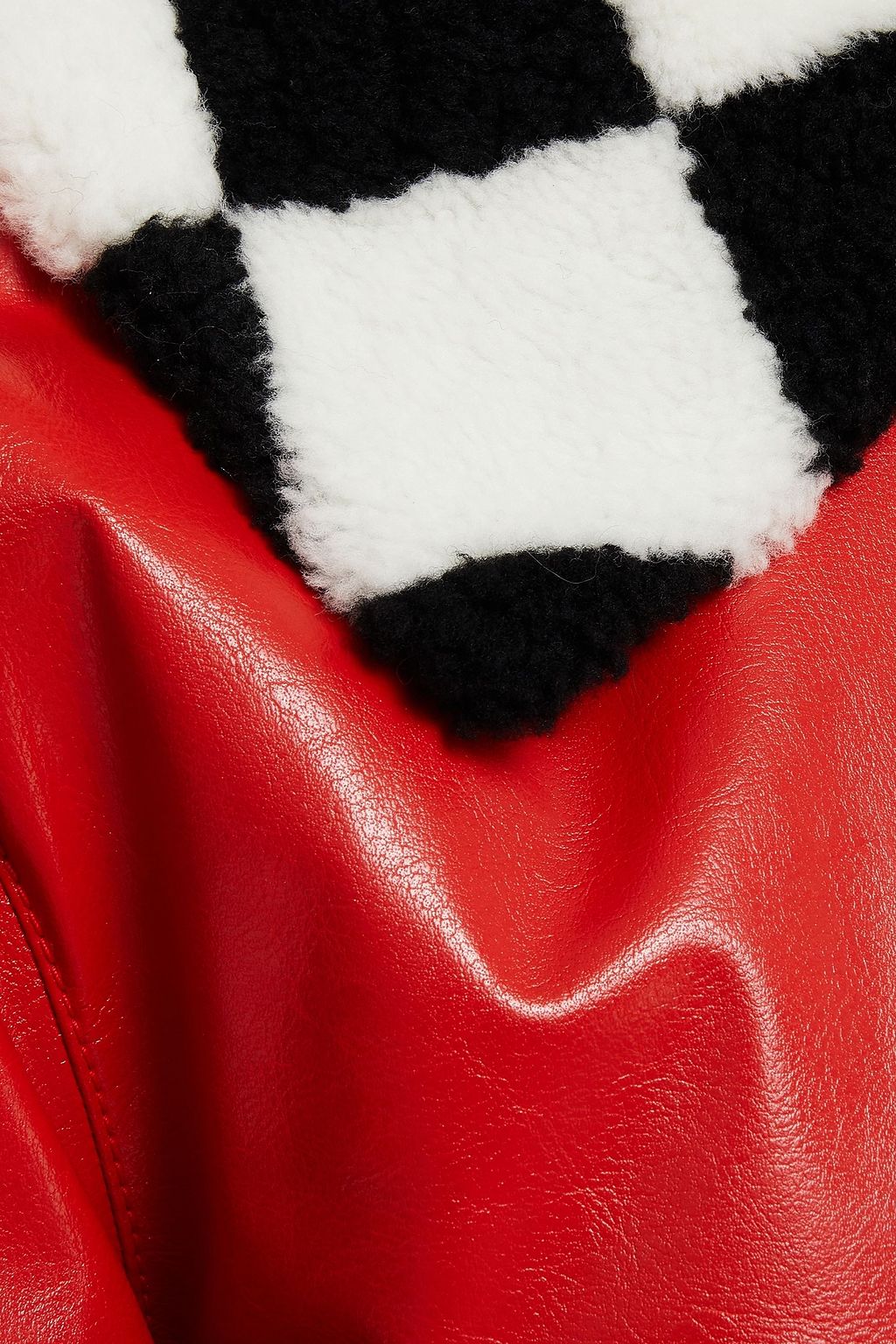 MSGM Faux leather bomber jacket
