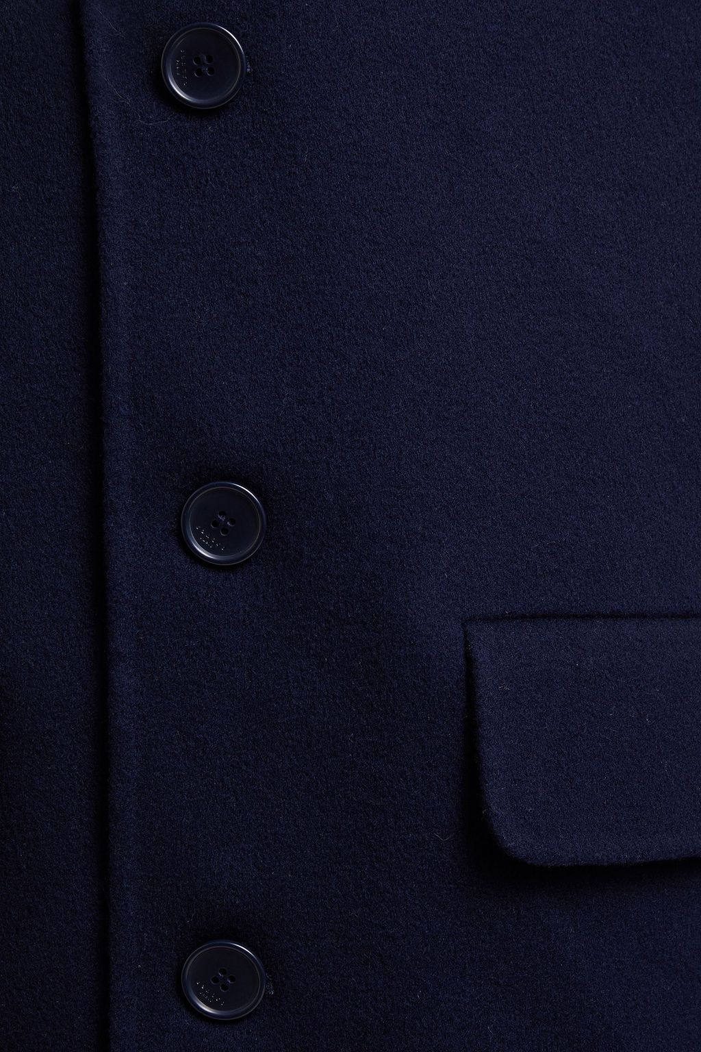SANDRO Brushed wool and cotton-blend felt coat