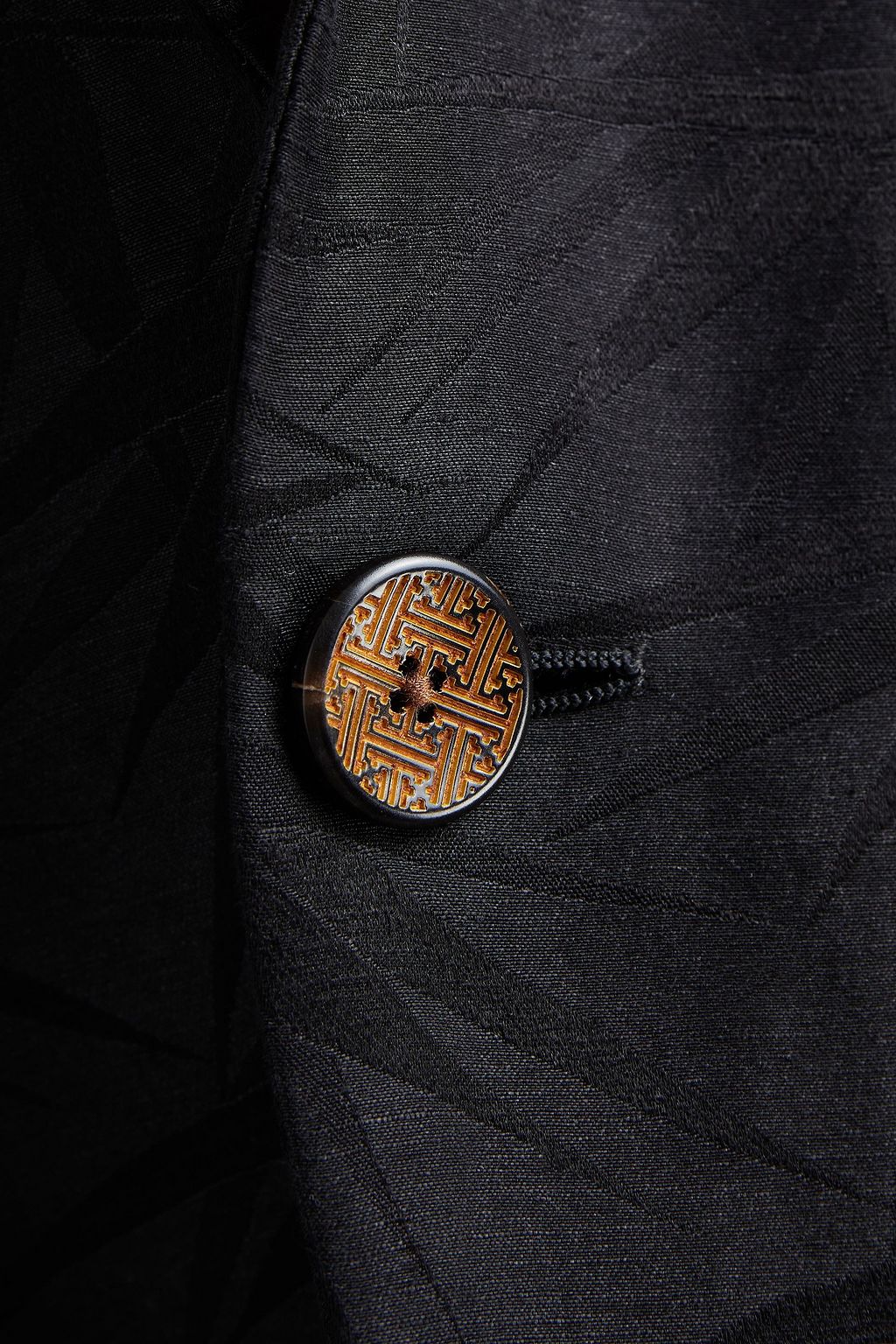 ETRO Blazer mit schmaler Passform aus glänzendem Jacquard aus einer Leinen-Seidenmischung