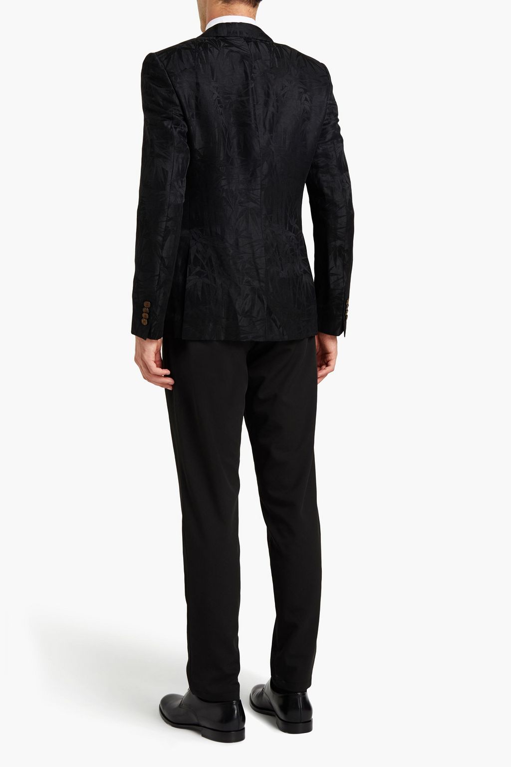 ETRO Blazer mit schmaler Passform aus glänzendem Jacquard aus einer Leinen-Seidenmischung
