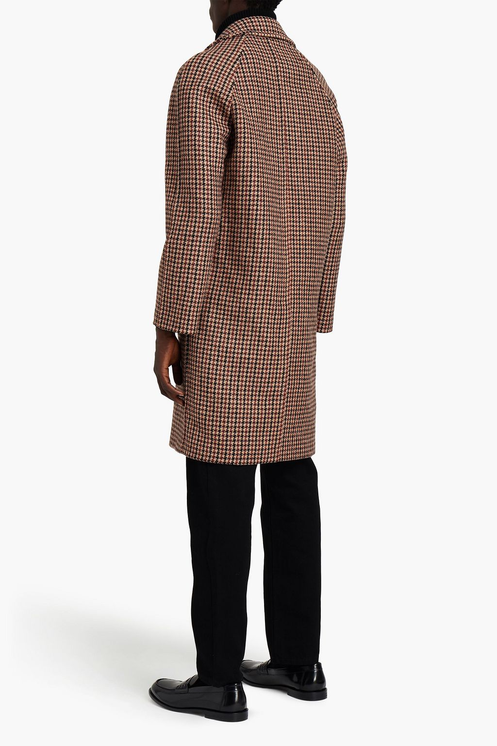 SANDRO Houndstooth wool coat
