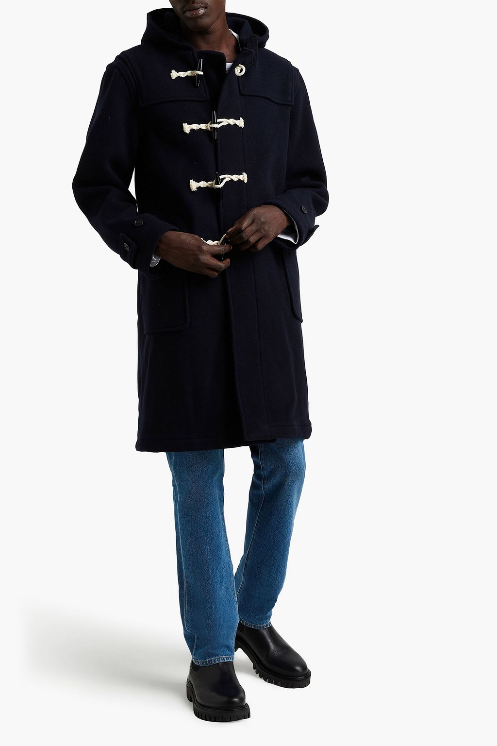 SANDRO Wool-blend felt coat