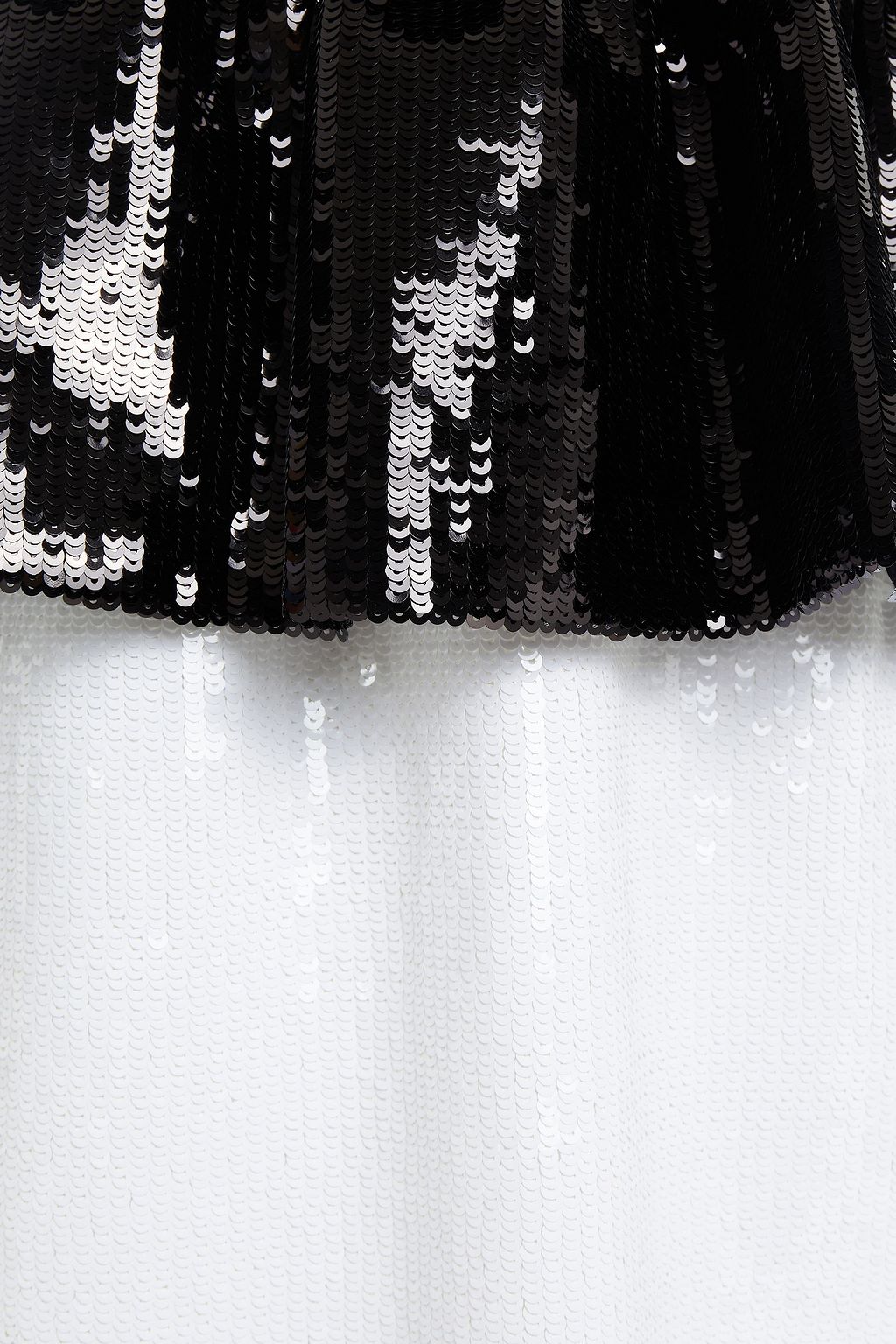 HUISHAN ZHANG Two-tone sequined tulle peplum maxi dress