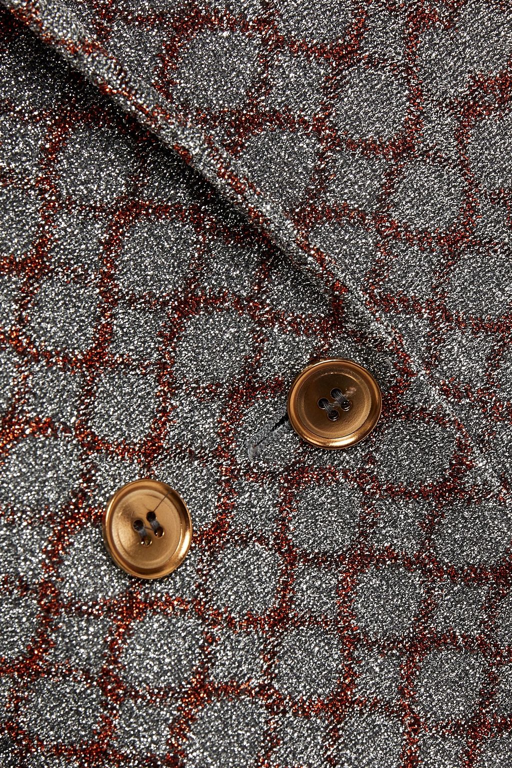 MISSONI Double-breasted metallic jacquard-knit blazer