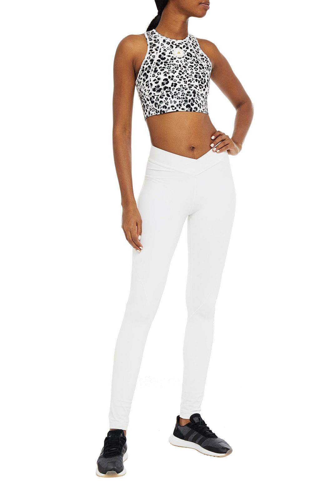 ADIDAS BY STELLA MCCARTNEY Leopard-print stretch-jersey sports bra