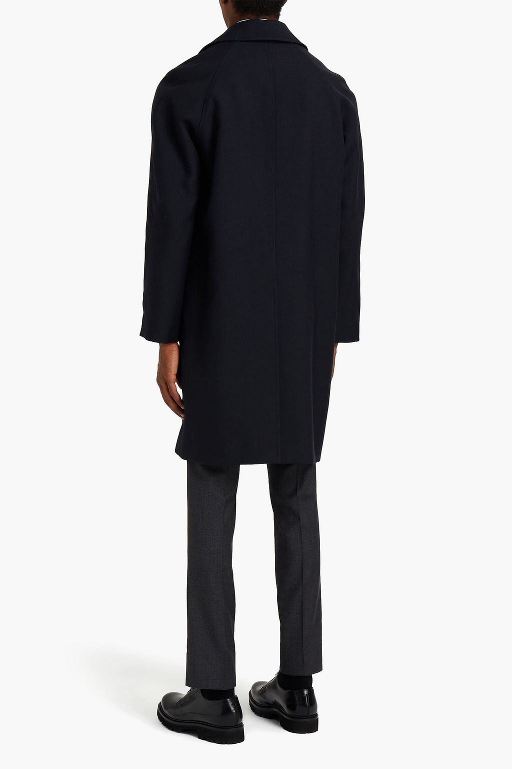 SANDRO Wool-blend twill coat