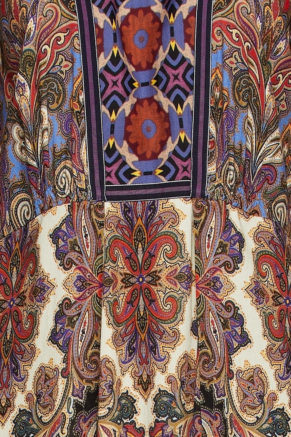 ETRO Shirred printed crepe dress