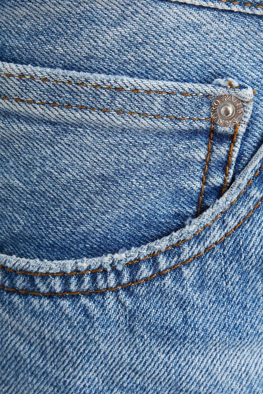 SANDRO Whiskered denim jeans